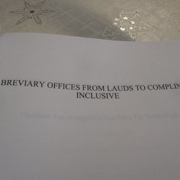 Breviary Offices from Lauds to Compline Inclusive Reprint of 1880 Edition HC - Picture 4 of 11